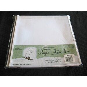 Westrim Crafts new 12 x 12  20 sheets 40 pages refill  fits 12x12 Albums.